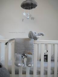 Crochet Elephant Baby Blanket Cuddle & Play Mat - thumbnail 1