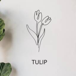 Metal Wall Art Spring Flowers Home Decor, Aesthetic Rose Tulip Daffodil Botanical Wire Nursery Garden Decor Gifts - thumbnail 3