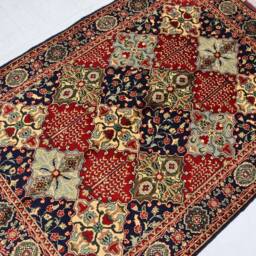 Afghan Geometric Rug, 3'6x5'2 Ft Top Quality Hand Knotted Soft Wool Handmade Area Turkmen Oriental Bukhara Rug 3x5 Living Room - thumbnail 3