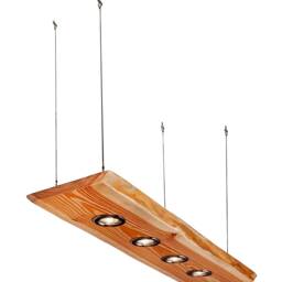 Larch Wood Ceiling Lamp, Natural Finish, For The Kitchen - Vintage Living Room Pendant Lamp Dining Light Led - thumbnail 4