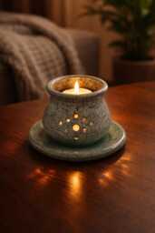 Handmade Ceramic Pottery Votive Candle Holder