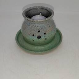 Handmade Ceramic Pottery Votive Candle Holder - thumbnail 2