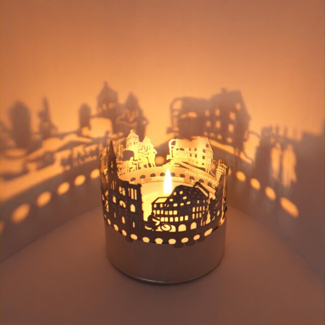 strasbourg Skyline Shadow Play - Mesmerizing Light Show Souvenir For Fans Captivating Candle Attachment - image 1