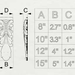 Corbel Of Wood, Unpainted, Decorative Carved Wooden Corbel, 1Pc, Home Wall Embellishments, Wood Wall Art Decor - thumbnail 2