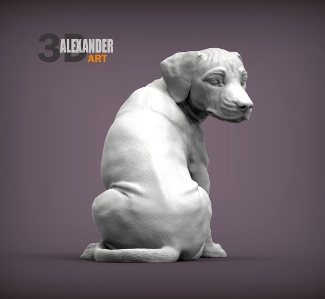 3D Printed Rhodesian Ridgeback Puppy Figurine Dog Lover Gift - image 1