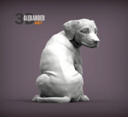 3D Printed Rhodesian Ridgeback Puppy Figurine Dog Lover Gift - thumbnail 1
