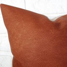 Terracotta Old Look Pattern Faux Leather Pillow Cover/Scandinavian Home Decor/Housewarming Gift-1Pc - thumbnail 3