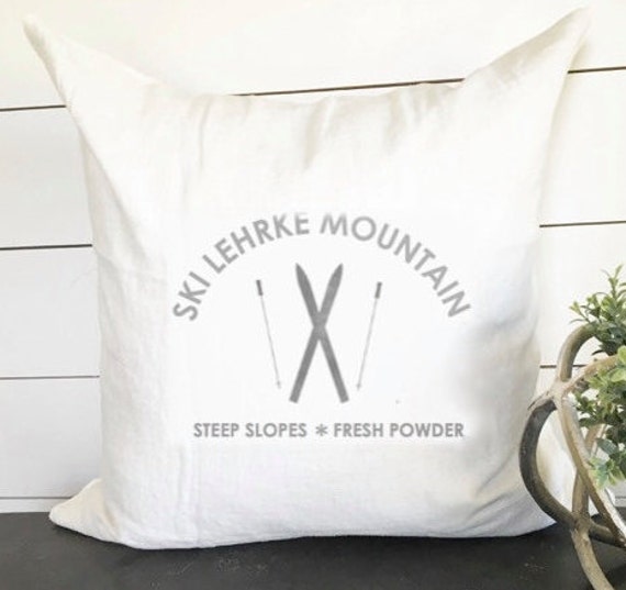 Custom Ski Pillow - 18 X 18, Home Decor, Cushion, Throw Pillow, Gift, Present, Custom Home, House, Winter Winter, Snow - image 1