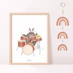 Set Of 3 Posters, Animal Posters For Baby's Room, Music Baby Room Decoration, Birth - thumbnail 2