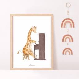 Set Of 3 Posters, Animal Posters For Baby's Room, Music Baby Room Decoration, Birth - thumbnail 3