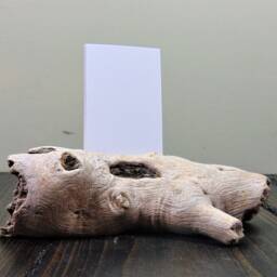 Carved Driftwood Business Card Holder For Vertically Standing Cards, Display, Display, Wood - thumbnail 2