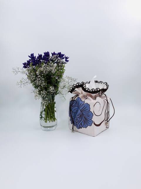 Floral Fabric Tissue Box Cover Handmade Novelty Gift - image 1