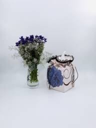Floral Fabric Tissue Box Cover Handmade Novelty Gift - thumbnail 1