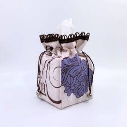 Floral Fabric Tissue Box Cover Handmade Novelty Gift - thumbnail 2