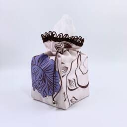 Floral Fabric Tissue Box Cover Handmade Novelty Gift - thumbnail 3