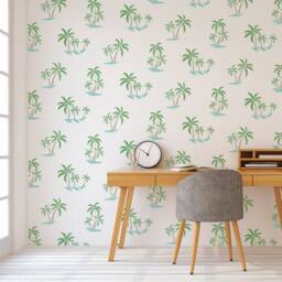 Stencil For Walls Miami Tropical Wall Stencil Palm Tree For Painting Diy Decor - thumbnail 2