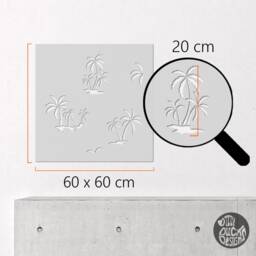 Stencil For Walls Miami Tropical Wall Stencil Palm Tree For Painting Diy Decor - thumbnail 3