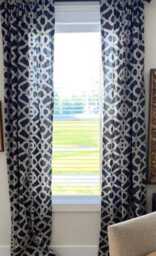 "Pair 25 Or 50"" Wide P Kaufman Fretwork Panels Drape Custom Cafe Curtains Length 24 63 72 84 96 108 120 132"