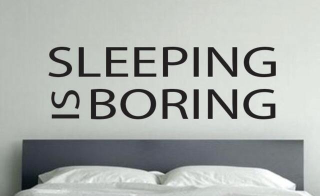 Sleeping Is Boring Wall Decal, Kids Room Decor - image 1
