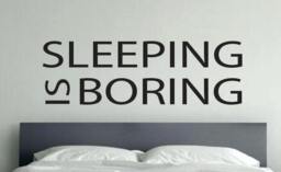Sleeping Is Boring Wall Decal, Kids Room Decor - thumbnail 1