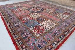 8'4x10'2 Ft Luxury Farmhouse Rug - Handmade Medallion Wool Afghan New Mamluk Design Area Rug, Bedroom Livingroom Office D??cor