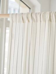 Osborn Linen Sheer Curtain, 2 Colors, Cotton White Curtain For Bedroom Living Room, Custom Panel, 1Pc - thumbnail 1