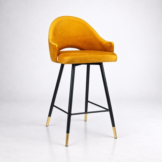 Bar Stools Rose With Black Metal Base - image 1