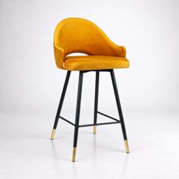 Bar Stools Rose With Black Metal Base