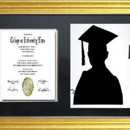 Graduation Double Photo Frame For 1 A4 Certificate & 8x10'' Photograph Gold - thumbnail 4