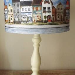 Village Street Lampshade, Shabby Chic , Shaker Style, Rustic House, Free Gift - thumbnail 3