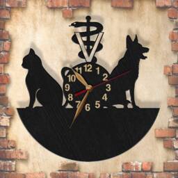 Wall Clock Vet Clinic, Veterinary Clinic Sign, Custom Non-Ticking Large 12 Or 18 Inches - thumbnail 2