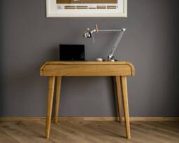 Artisan Solid Oak Wood Desk, Computer Home Office, Wooden Office Custom Made Schreibtisch, Bureau Desk