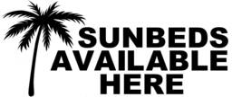 Sunbeds Available Here Decor Tan Tanning Studio Wall Art Decal Window Door Vinyl Graphic Sticker Beauty Salon Hairdressers Sign Barber