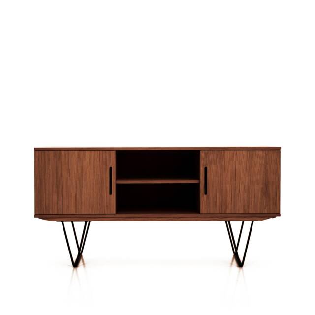 Mid-Century Sideboard, Dresser, Commode, Credenza Made Of Oak Veneer - Teak Colour Livlo T-S15 - image 1