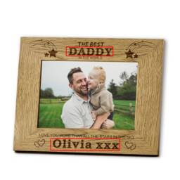 "Personalised Photo Frame Custom Gifts For Dad Daddy Fathers Day Gifts Laser Engraved 7""x5" - thumbnail 3