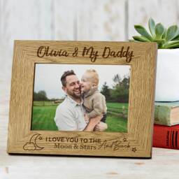"Personalised Photo Frame Custom Gifts For Dad Daddy Fathers Day Gifts Laser Engraved 7""x5" - thumbnail 1