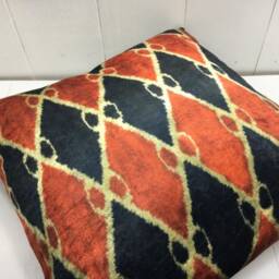 Silk Pillow 24x24 Velvet Cover Handwoven Cushion Decorative Pilow Modern Accent Pillows Home Decor Living - thumbnail 4
