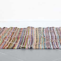 Handmade Moroccan Berber Rug Colorful Diamond Pattern Wool Flatweave - thumbnail 2