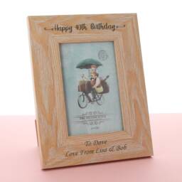 Personalised Engraved Wooden Photo Frame Birthday Mum 18Th 21st 30Th 40Th Gift - thumbnail 3