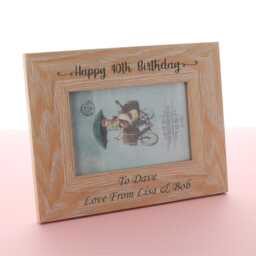 Personalised Engraved Wooden Photo Frame Birthday Mum 18Th 21st 30Th 40Th Gift - thumbnail 4