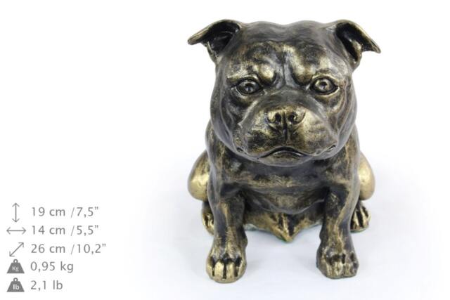 Stafordshire Bull Terrier, Dog Sitting Statue, Limited Edition, Artdog - image 1