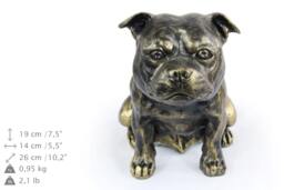 Stafordshire Bull Terrier, Dog Sitting Statue, Limited Edition, Artdog - thumbnail 1
