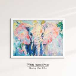 Elephant Abstract Oil Painting Framed Print & Canvas Large Sizes Wall Art Poster Animal Home Decor Interior Gift Idea - thumbnail 3