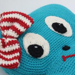 Crochet Pillow/Funnypillow Smile Kids Room Nursery Decor Baby Cushion Cloud - thumbnail 4