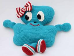 Crochet Pillow/Funnypillow Smile Kids Room Nursery Decor Baby Cushion Cloud