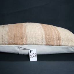 "Kilim Pillow, Wool Kilim Cousin From Anatolia , 12""x24" - thumbnail 3
