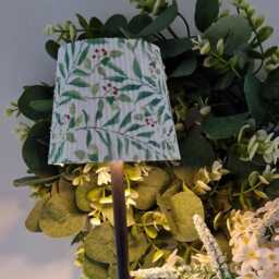 Beautiful Tall Green Leaf Indoor/Outdoor Usb Rechargeable Table Lamp.matching Picture Plate Available.hand Decorated