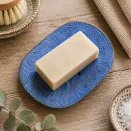Handmade Ceramic Soap Dish Blue - thumbnail 2