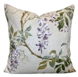 Colefax & Fowler Alderney Lilac/Green Cushion Cover Pillow Double Sided - thumbnail 1