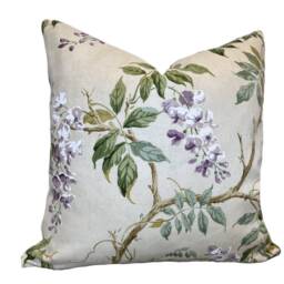 Colefax & Fowler Alderney Lilac/Green Cushion Cover Pillow Double Sided - thumbnail 2